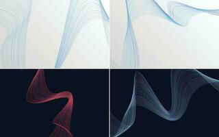 modern wave curve abstract presentation background Pack vector