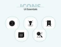 Ui Essentials Glyph Icon Pack 5 Icon Design. interface. browser. magnifier. right. interface vector