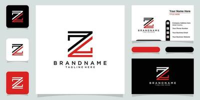 Initial Letter Z Logo Design vector Template. Creative Z Logo Design with business card design premium vector