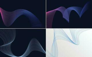 modern wave curve abstract presentation background Pack vector