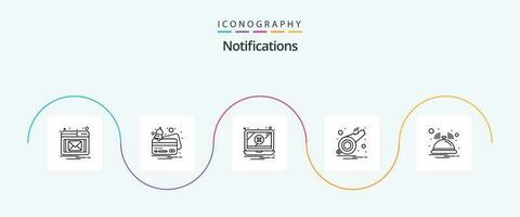 Notifications Line 5 Icon Pack Including notification. bell. notification. whistle. notification vector