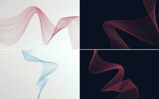 modern wave curve abstract presentation background Pack vector