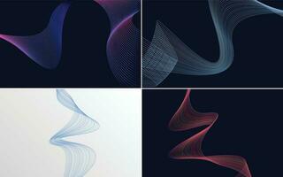 modern wave curve abstract presentation background Pack vector