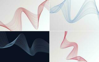 modern wave curve abstract presentation background Pack vector