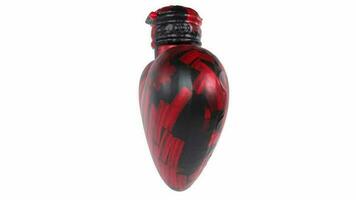 3d le rendu de noir et rouge cœur en forme de parfum bouteille video