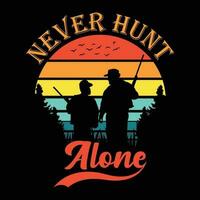 Best Hunting T Shirt Design Template vector