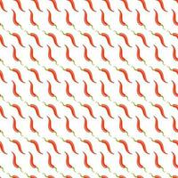 Hot chili peppers. Bright seamless pattern from one element. Seasonal vegetables, vegetarianism. For wallpaper, printing on fabric, packaging, background. vector