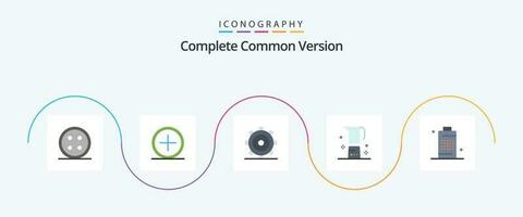 Complete Common Version Flat 5 Icon Pack Including maker. coffee. new. beverage. setting vector