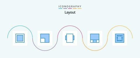 Layout Blue 5 Icon Pack Including . layout. vector