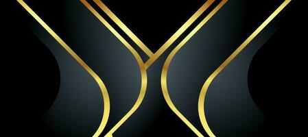 Abstract black and gold luxury background with abstracts photo