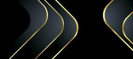 Abstract black and gold luxury background with abstracts photo