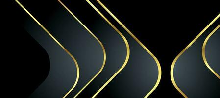 Abstract black and gold luxury background with abstracts photo