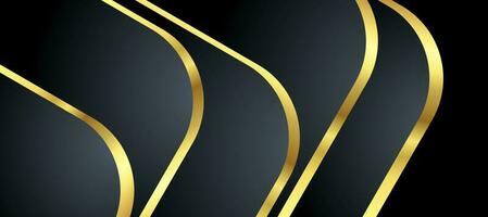 Abstract black and gold luxury background with abstracts photo