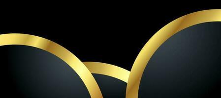 Abstract black and gold luxury background with abstracts photo