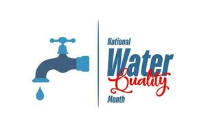 national water quality month vector