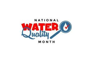 national water quality month vector