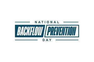 national backflow prevention day vector