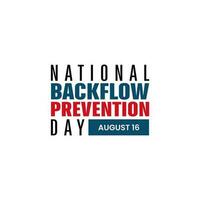 national backflow prevention day vector