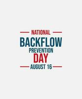 national backflow prevention day vector