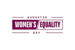 Women's Equality Day, background template Holiday concept vector