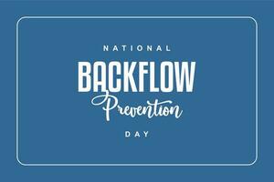 national backflow prevention day vector