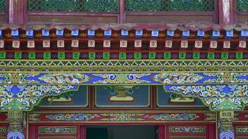 Historical Temple Building With Religious Ornaments of Asian Culture video