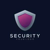 logo ilustración seguridad degradado vistoso estilo vector