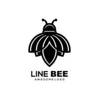 Bee Silhouette logo vector