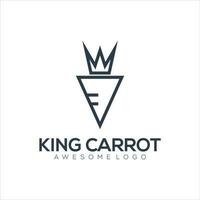 King Carrot icon Silhouette vector