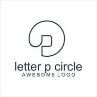 Letter P icon Silhouette vector