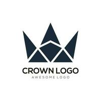 Crown abstract logo design silhouette vector