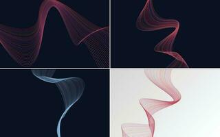 modern wave curve abstract presentation background Pack vector