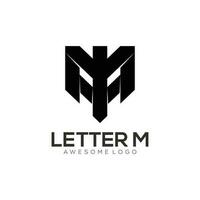 Letter M Silhouette logo vector