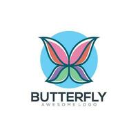 plantilla de diseño de logotipo de mariposa vector