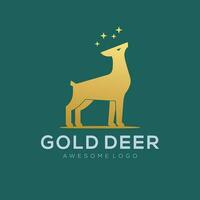 Gold Deer Logo color vector