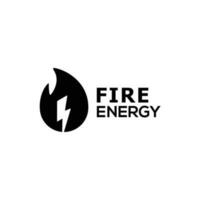 Fire Energy Silhouette logo vector