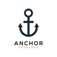 Anchor logo template vector