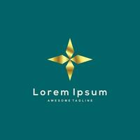 Luxury company gold color logo template vector