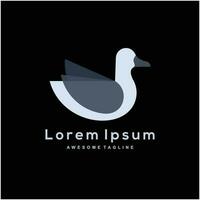 Duck gradient logo design color vector