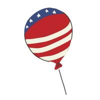 The 4th of July  vector illustration with  air balloon.