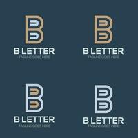 Set Luxury initial letter B logo illustration for your company vector