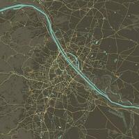 vector mapa de Viena, Austria datos desde mapa de calles abiertas