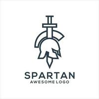 Spartan icon Silhouette vector