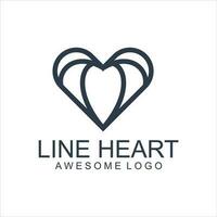 Line Love icon Silhouette vector