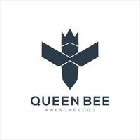 Queen Bee icon Silhouette vector