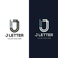 Set of abstract initial letter j logo design template. icons for business of luxury, elegant, simple vector