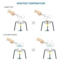 Ignition temperature is the Minimum heat needed for spontaneous combustion vector