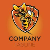 logotipo de la mascota de la abeja vector