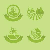 Farm logo set vector