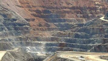 Dug in Step Form of Open Pit Mine video